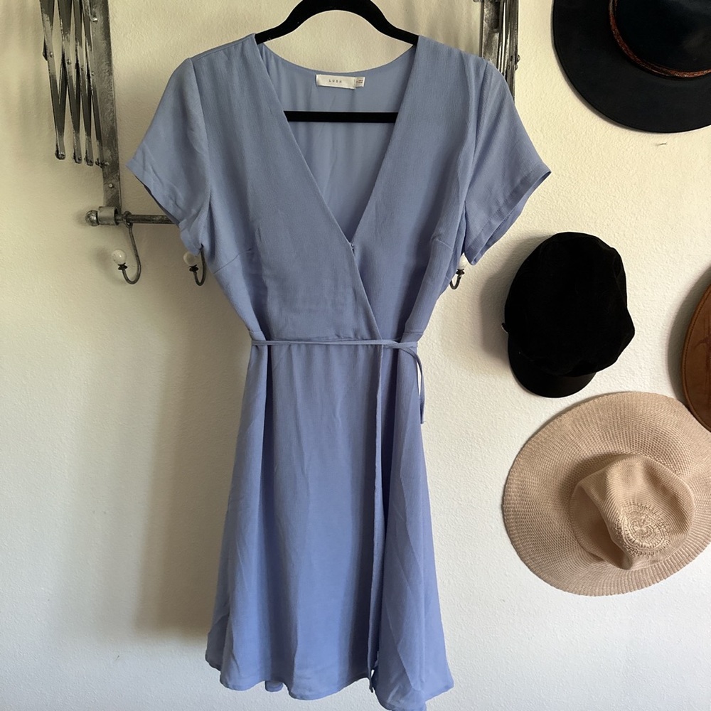 Flirty flattering lush blue dress